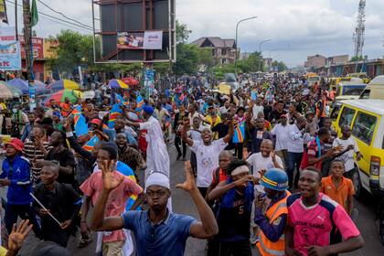 Las protestas sociales en Kinshasa, capital de Congo, contra el gobierno.