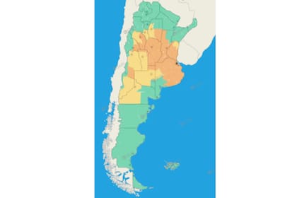 Las provincias bajo alerta este domingo