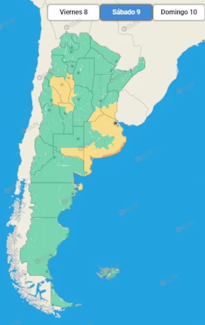 Las provincias bajo alerta según el SMN