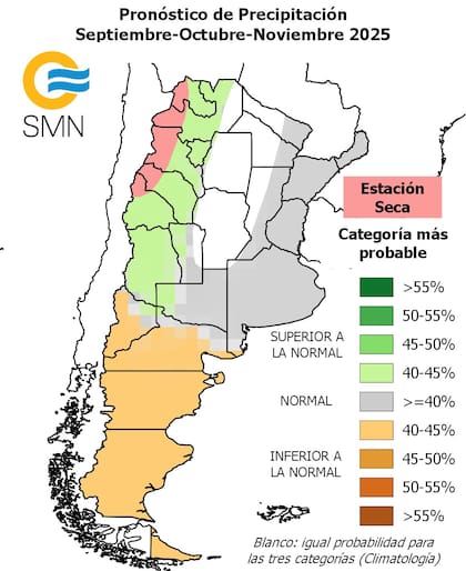 Las proyecciones del SMN para la primavera