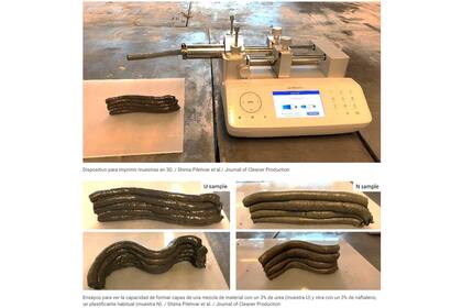 Las pruebas de hormigón hechas con un 3% de urea o de naftaleno