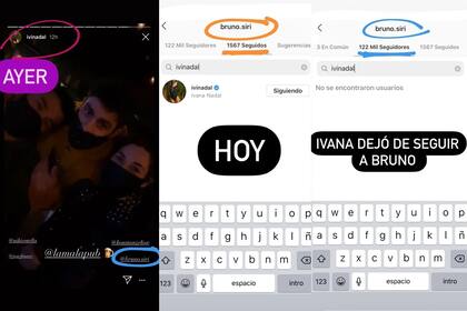 Las pruebas virtuales de la separación de Ivana Nadal y Bruno Siri, el exnovio de Nati Jota