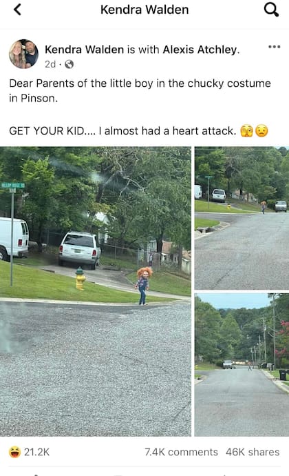 Las publicaciones de los vecinos sobre el pequeño disfrazado se hicieron virales en redes sociales.