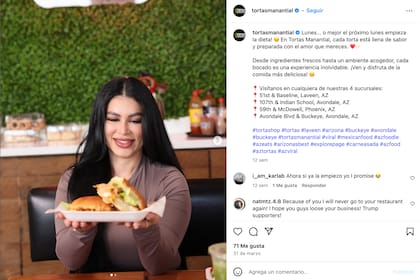 Las publicaciones del lugar se llenaron de comentarios negativos. IG: Tortas Manantial