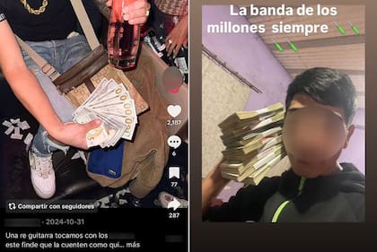 Las publicaciones que hacían en redes sociales los integrantes de la banda del Millón