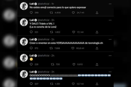 Las reacciones de Lali Espósito durante el partido de Argentina (Foto: Twitter @lalioficial)