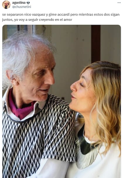 Las reacciones de los usuarios a la separación de Nico Vázquez y Gime Accardi
