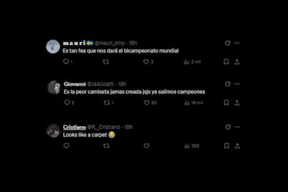 Las reacciones de los usuarios de las redes al ver la presunta nueva camiseta de la selección (Foto: X)