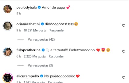 Las reacciones de Oriana y Catherine Fulop al posteo de Dybala