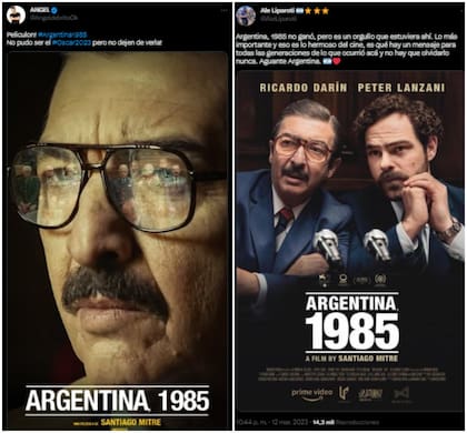 Las reacciones en las redes luego de que Argentina, 1985 no lograra el Oscar (Foto: Twitter @AngeldebritoOk / @AleLiparoti)