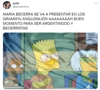 Las reacciones en las redes sociales por la llegada de María Becerra a los Grammys (Foto: Twitter)