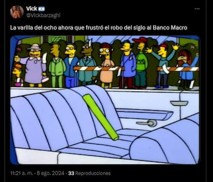 Las reacciones en las redes tras el hallazgo del túnel que daba a un banco de San Isidro (Foto: Captura X/@vickbarzaghi