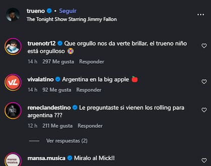 Las reacciones en redes sociales al encuentro de Trueno y Mick Jagger