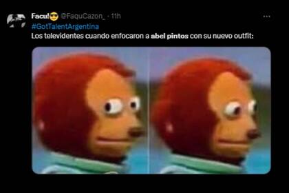 Las reacciones por el look de Abel Pintos fueron diversos (Captura Twitter)