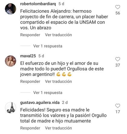Las reacciones por parte de los s en Instagram