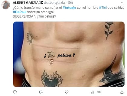 Las redes estallaron con sugerencia para que De Paul cambie su tatuaje
