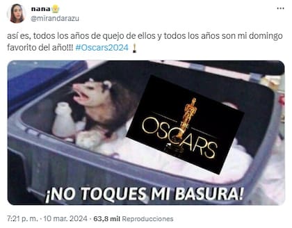 Las redes estallaron de memes tras la entrega de los Oscar 2024