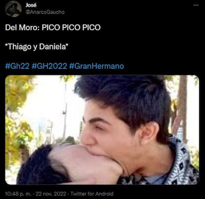Las redes reaccionaron al apasionado beso de Thiago y Daniela en la casa de Gran Hermano