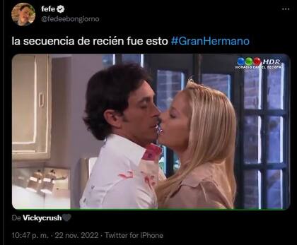 Las redes reaccionaron al apasionado beso de Thiago y Daniela en la casa de Gran Hermano