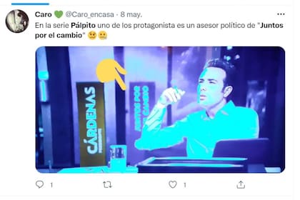 Las redes se hicieron eco de la coincidencia entre los nombres del partido de ficción y el de la realidad argentina: Juntos por el cambio