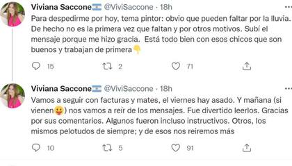 Las reflexiones de Viviana Saccone sobre el revuelo que se armó por su tuit sobre los pintores