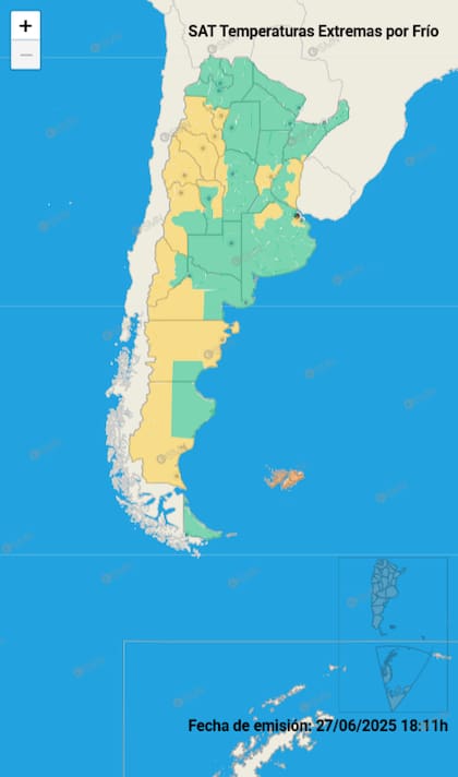Las regiones alcanzadas por la alerta amarilla para este sábado 28 de junio