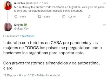 Las repercusiones del tuit de Catalina Singer (Foto: Twitter)