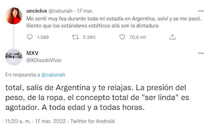 Las repercusiones del tuit de Catalina Singer (Foto: Twitter)