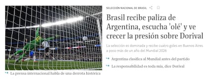 Las repercusiones en la home del diario Folha do Sao Pablo