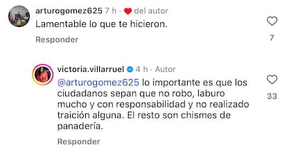Las respuestas de Villarruel