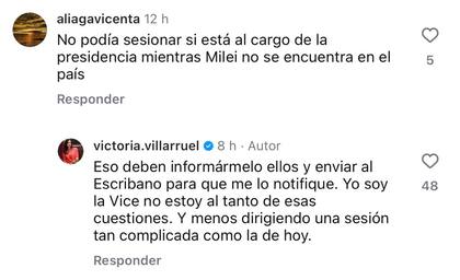 Las respuestas de Victoria Villarruel tras la sesión en la que se expulsó a Kueider