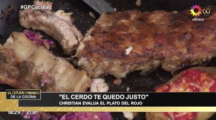 Las ribs con salsa de frutilla no le gustaron a Petersen ya que era "demasiado innovador".