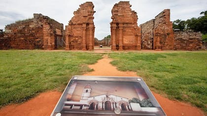 Las ruinas de la misión jesuita guaraní de San Ignacio Miní