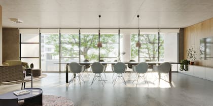 Las salas de reunión comunes también serán modulares