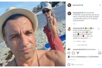 Las sentidas palabras de Martín Bossi a Alina Moine