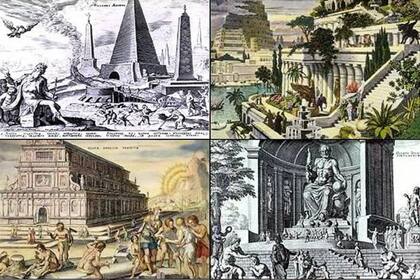 Las siete maravillas del mundo antiguo, representadas por el artista holandés del siglo XVI Maarten van Heemskerck