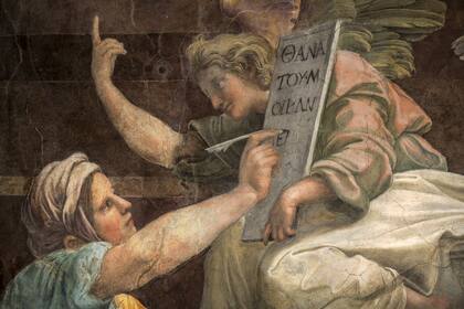 Detalle de la obra de Rafael, genio del renacimiento del que se conmemoran los 500 años de su muerte