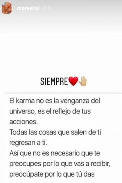 Las stories en las que Morena Rial se refirió a la infidelidad de Facudo Ambrosioni