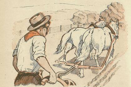 Las tareas rurales se mostraban en los libros infantiles