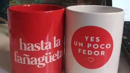 Las tazas con inscripciones en asturiano de Lucía