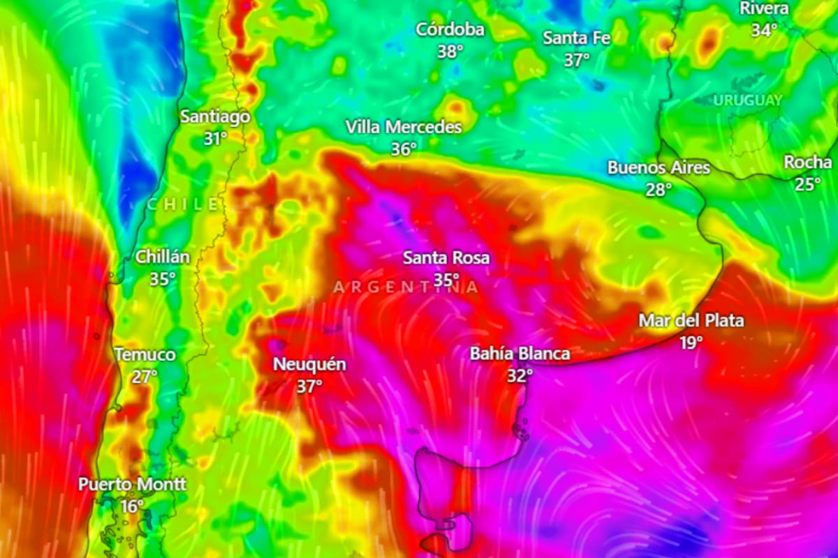 Calor extremo em Buenos Aires. temperatura máxima e último alerta SMN, esta quinta-feira, 1 de janeiro