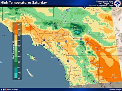 Las temperaturas máximas se elevarán en San Diego a medida que avance el fin de semana
