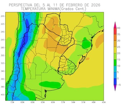Las temperaturas mínimas se mantienen en valores normales a elevados, sin un alivio térmico generalizado