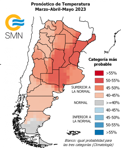 Las temperaturas serán superiores a las normales en varias regiones del país