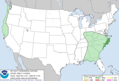 Las tormentas previstas para hoy en Carolina del Norte podrían incluir tornados breves en la costa