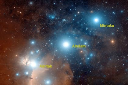 Las Tres Marías, desde el hemisferio norte