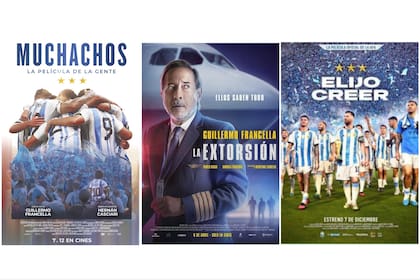 Las tres películas argentinas más vistas de 2023: Muchachos: la película de la gente (892.231 espectadores); La extorsión (547.843); Elijo creer (443.112)