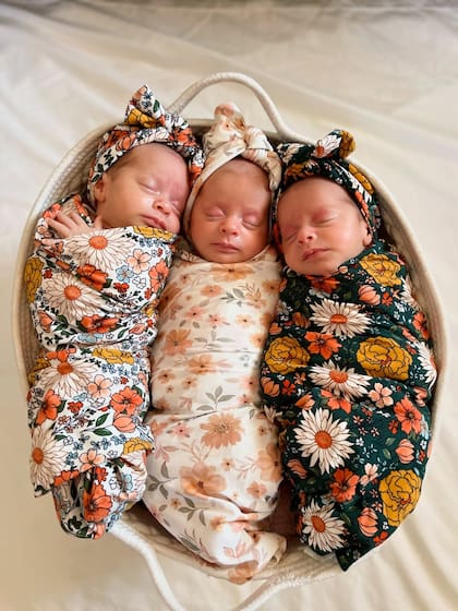 Las trigemelas Sienna, Rose y Lily nacieron el pasado junio en California