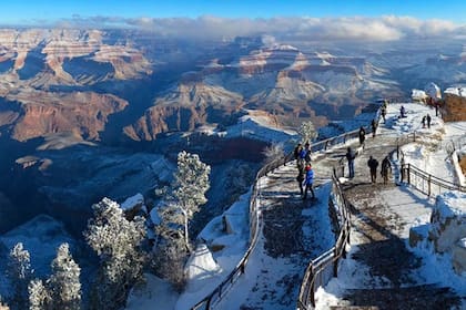 Las vistas del Gran Cañón en invierno
