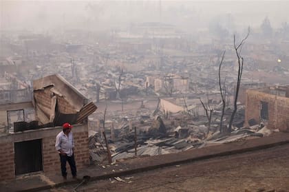 Las viviendas de la localidad de Santa Olga fueron destruidas por el incendio